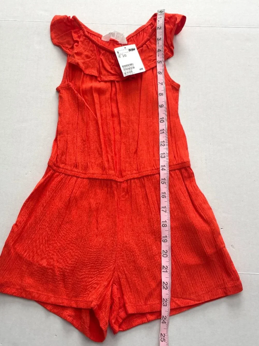 NWT H&M Girls Red/Orange Sleeveless Romper Size 5/6